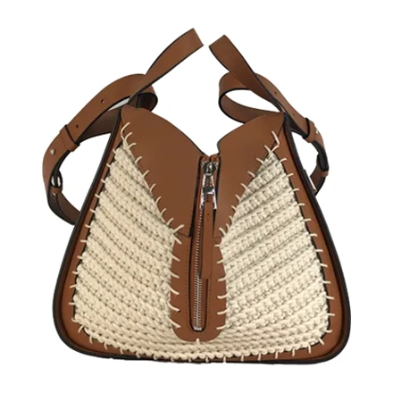 Loewe hammock bag leather canvas off white handbag 