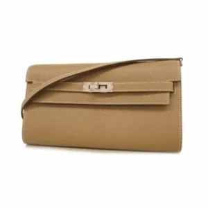 Hermès Kelly wallet to go beige silver metal fittings U engraved 收購參考價格