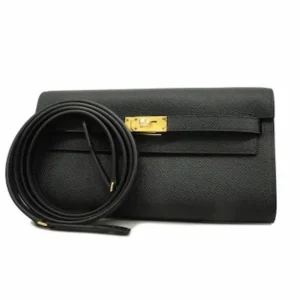 Hermès Kelly wallet black gold metal fittings U engraved 收購參考價格