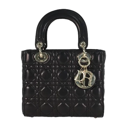 Dior Lady Dior leather black handbag 